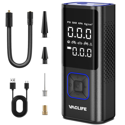 VacLife Cordless Tire Inflator Portable Air Compressor (BLUE)