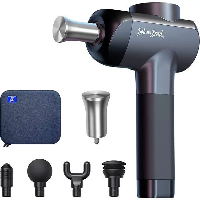 BOB AND BRAD X6 Pro Massage Gun Deep Tissue Percussion with Metal Head for Cold or Heat Therapy