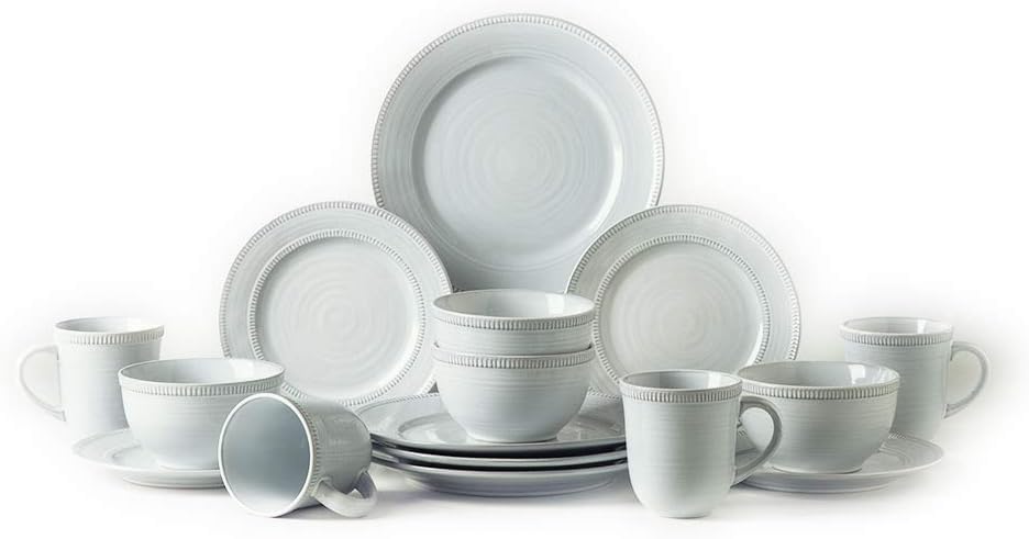 Pangu 16 Piece Dinner set River Nile (Light grey)