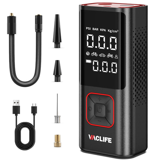 VacLife Cordless Tire Inflator Portable Air Compressor (RED)