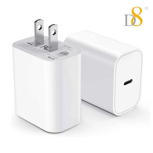 2 Pack iPhone Type C Charger, iPhone Fast Charger Block 20W PD Power Adapter USB C Wall Charger for iPhone 14 13 12 iPad Google Pixel Samsung Galaxy