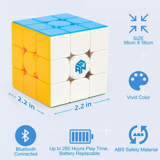 LotFancy Gan 356 i Carry Speed Cube, 3x3 Smart Magentic Magic Cube