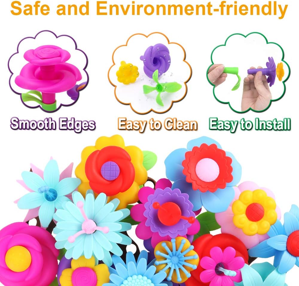 Flower Building Toy Set, Educational Garden Bouquet Blocks (127 PCS)