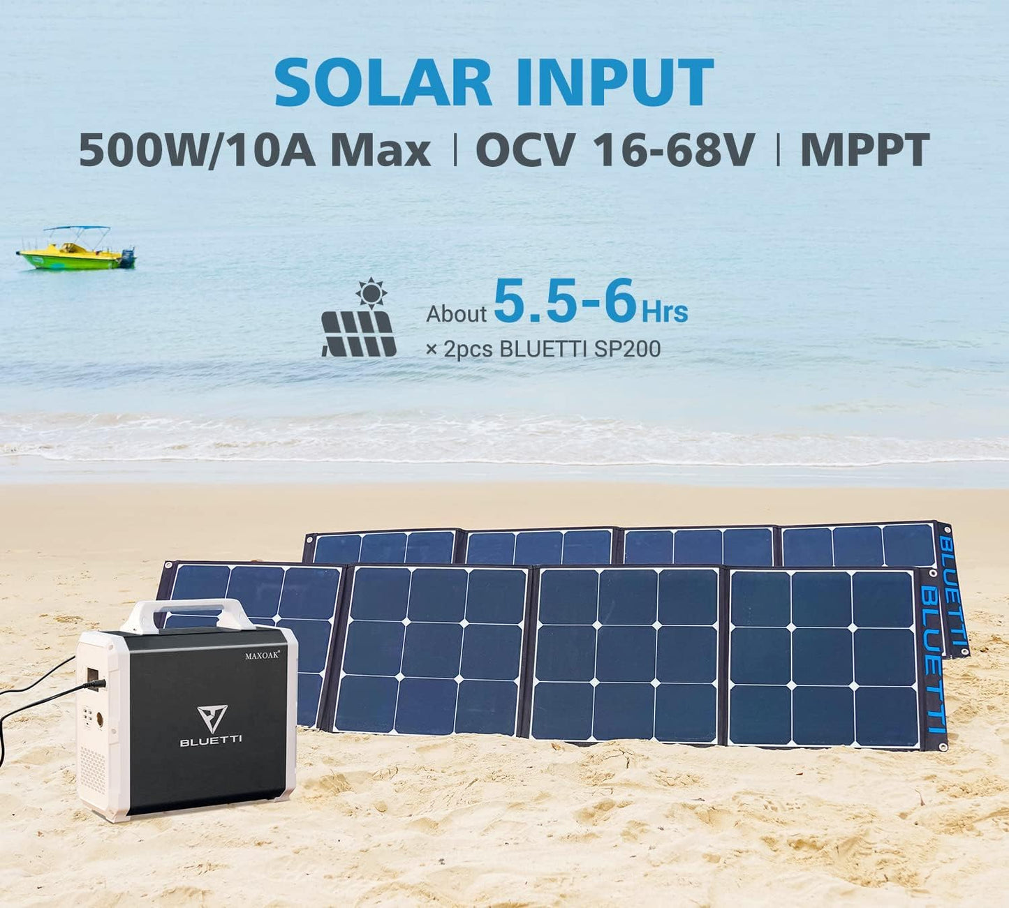 MAXOAK Portable Power Station EB150 1500Wh AC110V/1000W Camping Solar Generator