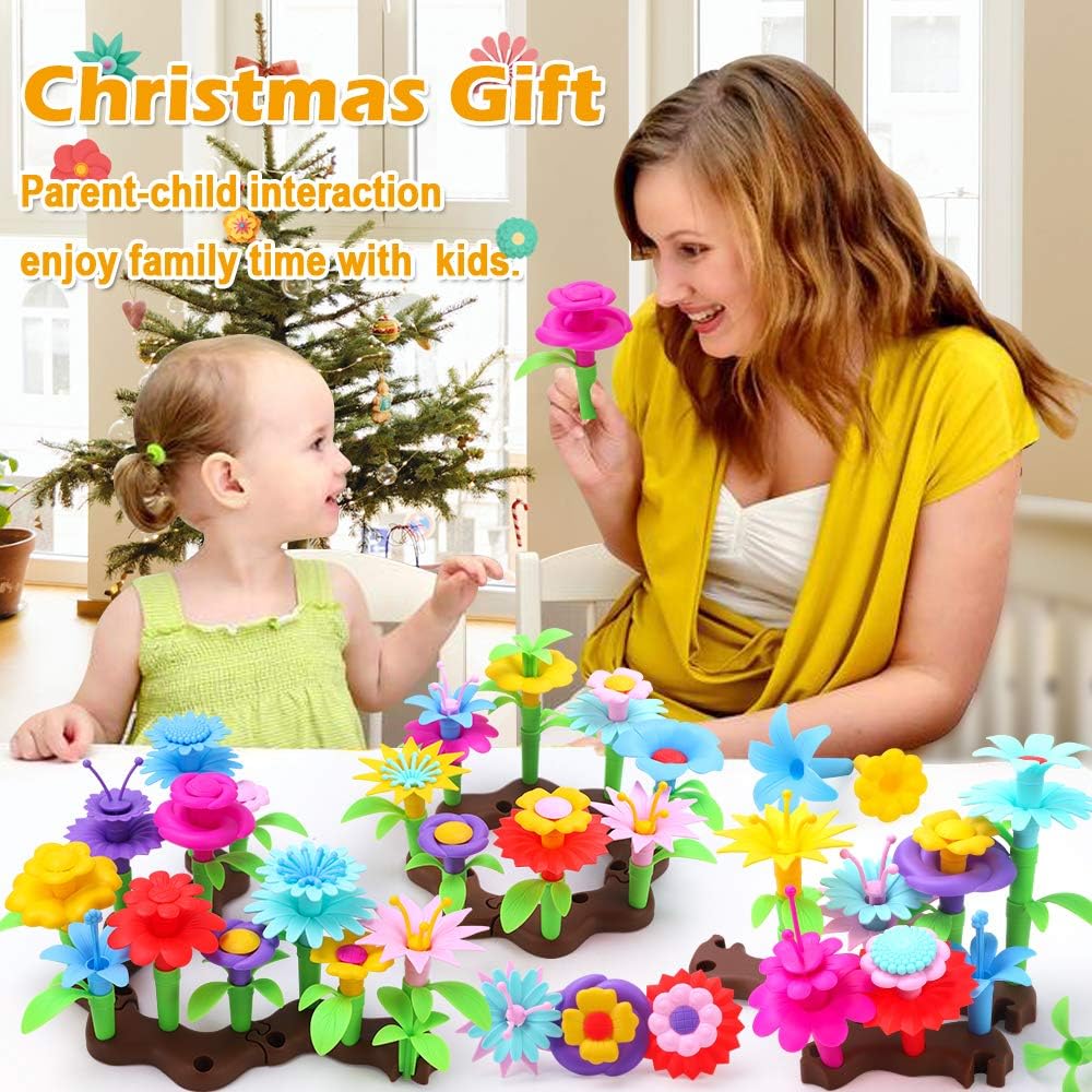 Flower Building Toy Set, Educational Garden Bouquet Blocks (127 PCS)