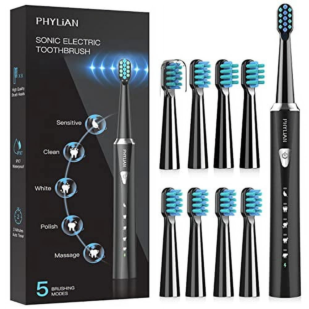 Phylian Sonic Electric Toothbrush for Adults High Power Rechargeable Brush