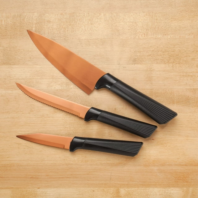 3 Piece Copper Titanium Knife Set