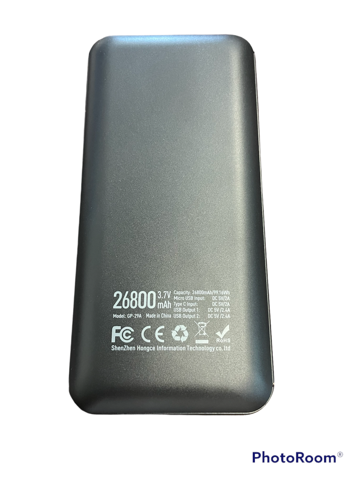 BXVATY 26800mAh Power Bank Model Number GP-29A with LED Display - Black