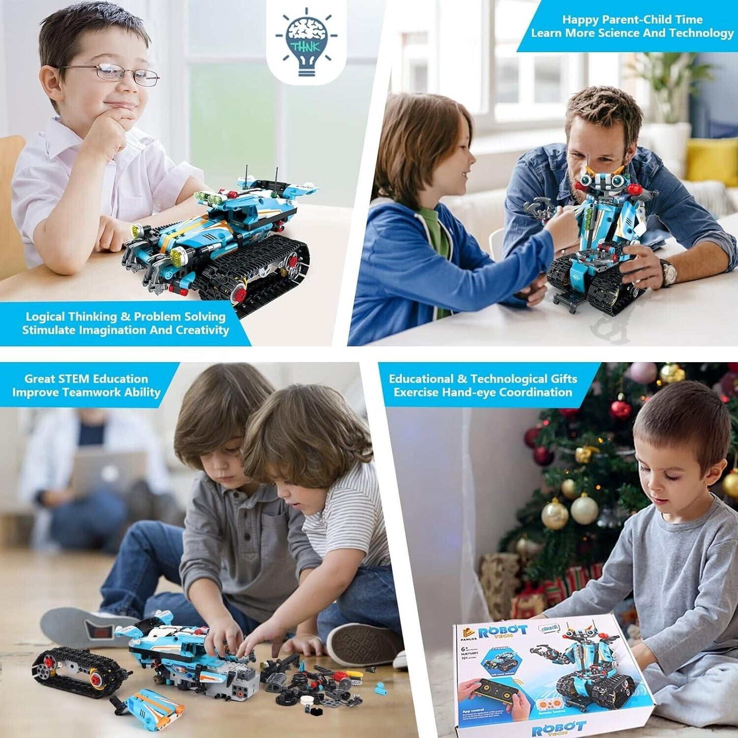 PANLOS Remote & APP Controlled Robot Building Toys 2 in 1 Programmable Robot Toy