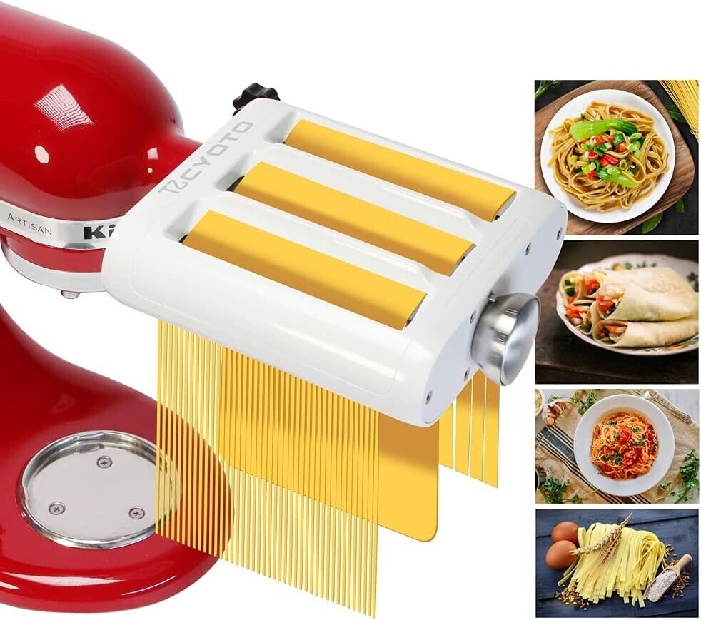 Pasta Maker Attachment for KitchenAid 3-in-1 Set Stand Mixer including